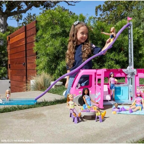 MATTEL Barbie Dream Camper Playset, Toy Vehicle w/ accessories - Picture 2 of 8